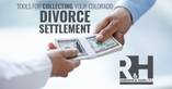 A couple exchanges money from a divorce settlement