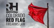 Image of a red flag represents the new red flag law in Colorado regarding firearms