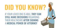 Did You Know? If your loved one is able, they can make decisions regarding their healthcare after signing a medical power of attorney.